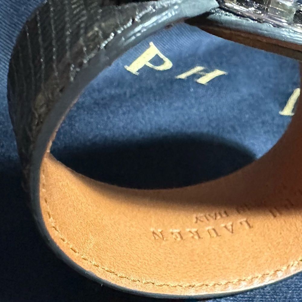 Ralph Lauren Graphite Python Print Polished Chrom… - image 4